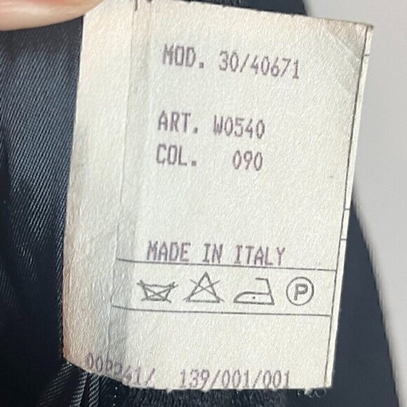 Victor Victoria black pleated belted wool dress - Picture 7 of 8